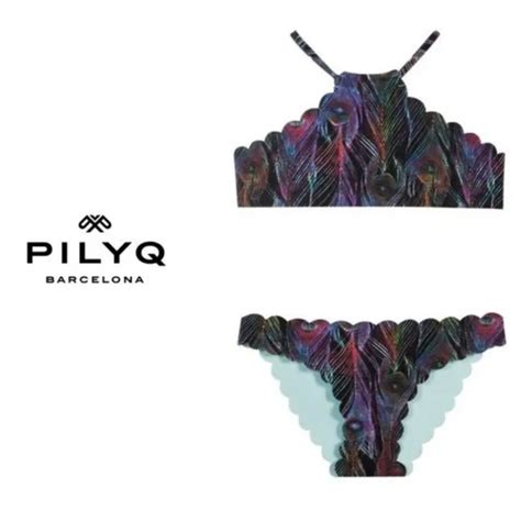 Pilyq Swim Nwt Pilyq Girls Plume High Neck Scalloped Edge Reversible Two Piece Bikini Poshmark