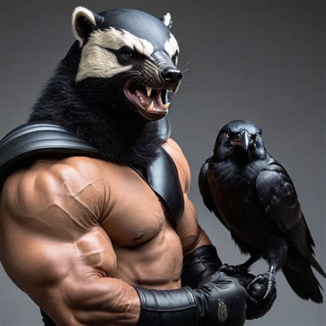 A Human Sized Honey Badger With A Bodybuilder Physique By Mem Kiean