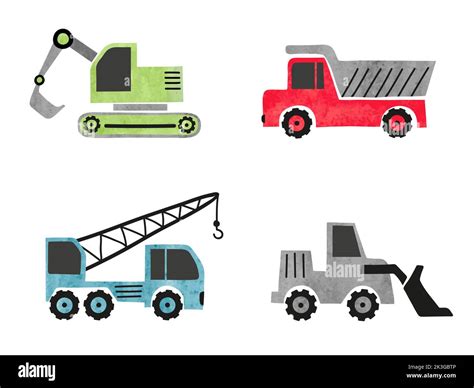 Juego de camionetas de dibujos animados Ilustración de transporte de