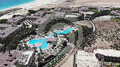 Aerial Footage Showing the Wonderful Hotel Riu Palace Cabo Verde ...