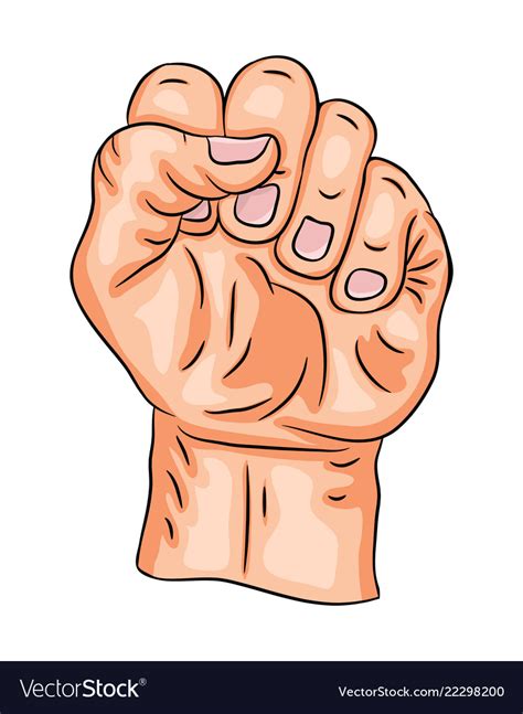 Clenched Fist Symbol Icon Design Beautiful Vector Image