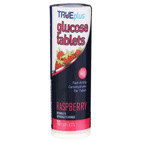 Trueplus Raspberry Glucose Tablets Shop Insulin And Glucose At H E B