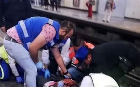 Mujer es golpeada por vagón del Metro al rebasar línea amarilla La