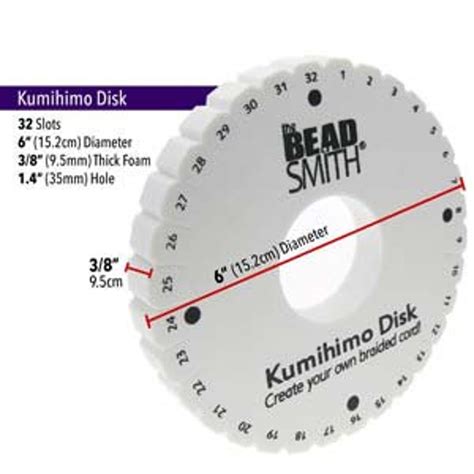 18 Piece Kumihimo Disk Set 2 Disks 16 Bobbins Round And Square