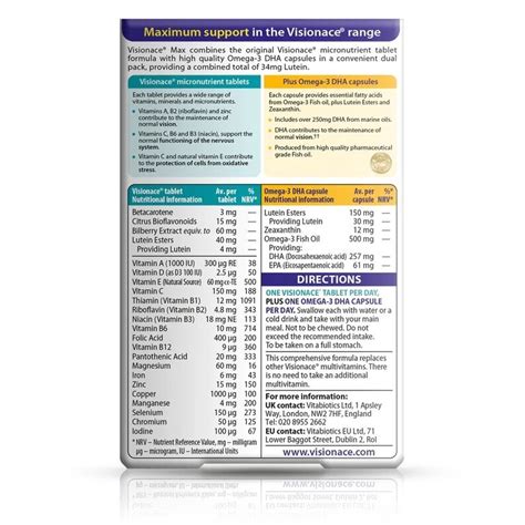 Vitabiotics Visionace Max Tablets Capsules