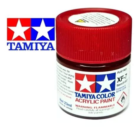 Tinta Tamiya Acrílica Xf 7 Vermelho Frasco Grande 23ml MercadoLivre