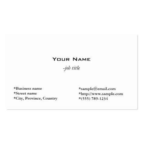 Plain Simple Business Card Template