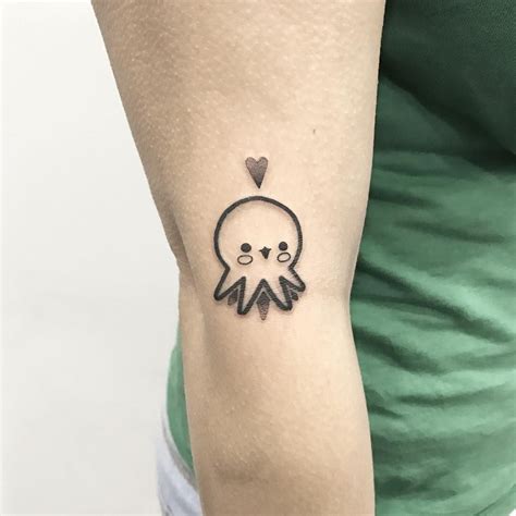 55 Sensational Blackwork Animal Tattoos Small Octopus Tattoo Cute