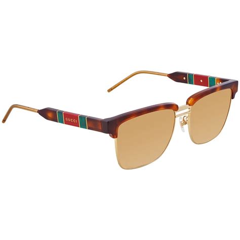 Kính Mát Nam Gucci Brown Rectangular Sunglasses Gg0603s 006 56 Chiaki Vn