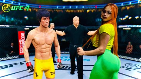 PS5 Bruce Lee Vs Muscular Redhead Strong Girl EA Sport UFC 4 YouTube