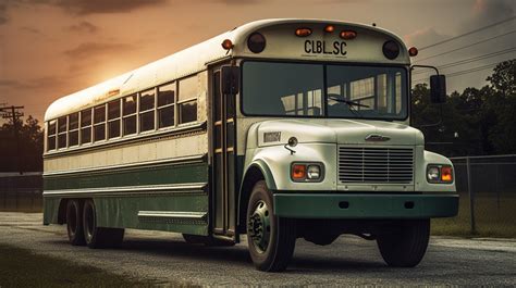 School Bus Green And White Parked On A Road Backgrounds | PSD Free ...