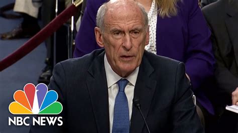 Intel Chiefs Dan Coats Rogers Are Asked If Donald Trump Requested They