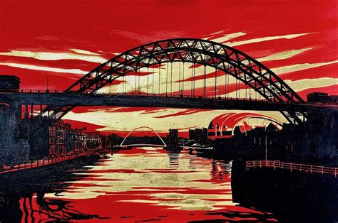 Tyne Bridge And Quayside Alan Reed Art Tyne Bridge And Quayside