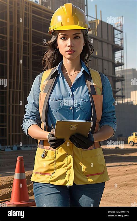 Latina Engineer Or Architect Doing An On Site Inspection In Building