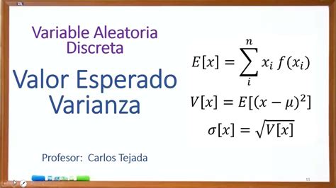 Variable Aleatoria Discreta Valor Esperado Esperanza Varianza Y