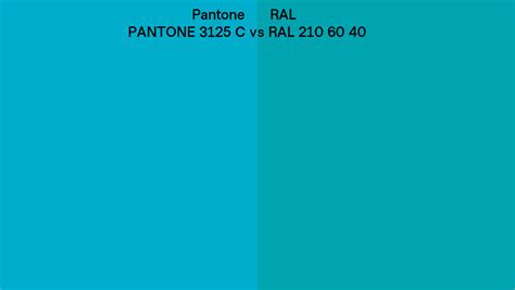 Pantone 3125 C Vs Ral Ral 210 60 40 Side By Side Comparison