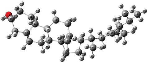 Ball And Stick Model With Labels Of Optimized Structure Of The