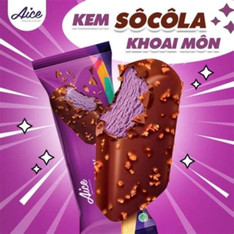 Hỏa tốc Hà Nội Kem Aice Kem khoai môn socola Kem khoai môn