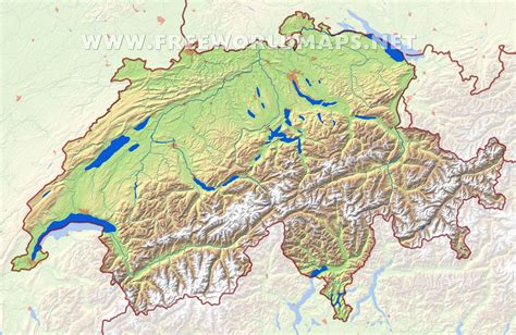 A Map Of Switzerland