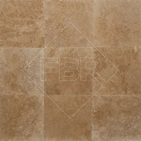 12×12 Walnut Honed Filled Travertine Tile 38 Fbr Mermer