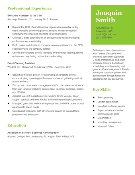 Executive Assistant Resume Examples 2024 Pdf Download Heath Conchita