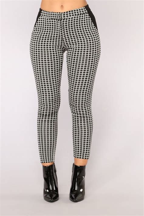 Casiana Print Pants Blackwhite Printed Pants Black Pants Fashion