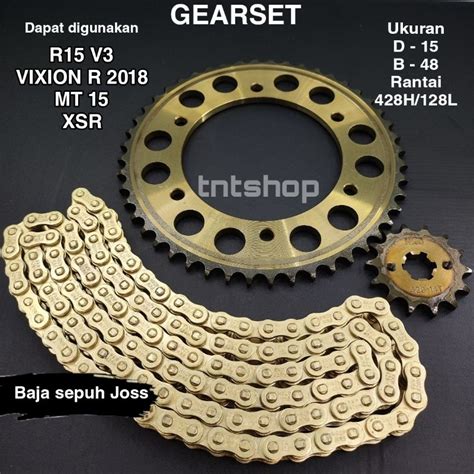 Jual Gear Gir Set Paket R15 V3 R15 NEW V4 VIXION 150 R 2018 MT15 GER