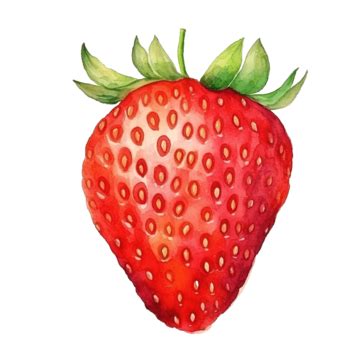 Strawberry Watercolor Illustration Strawberry Fruity Berry PNG