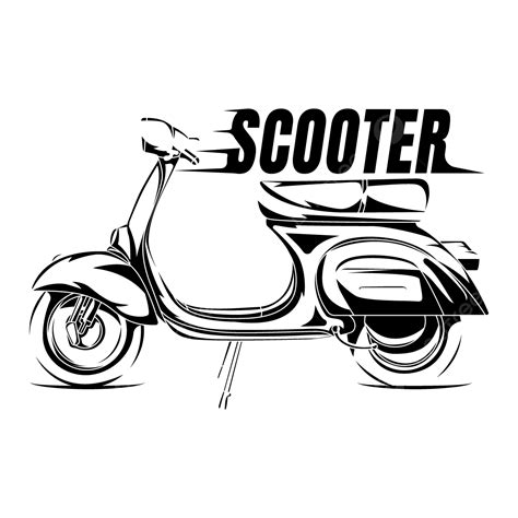 Vespa Scooter Outline Logo Vector Vespa Scooters Scooter Logo