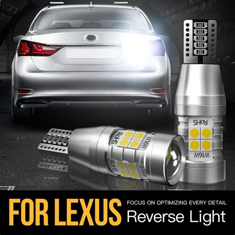 2pcs W16W T15 921 Canbus LED Reverse Light Blub Lamp For Lexus LX470