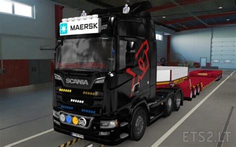 Big Lightbox Scania R And S Maersk White Ets Mods