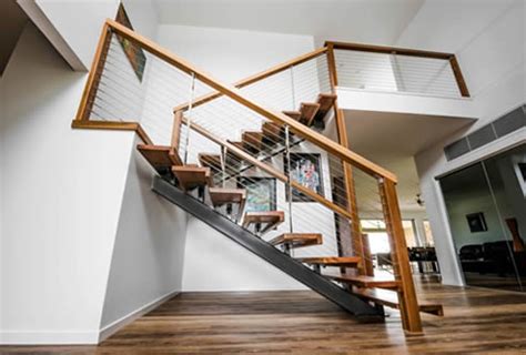 Wire Balustrade Internal Staircase Miami Stainless