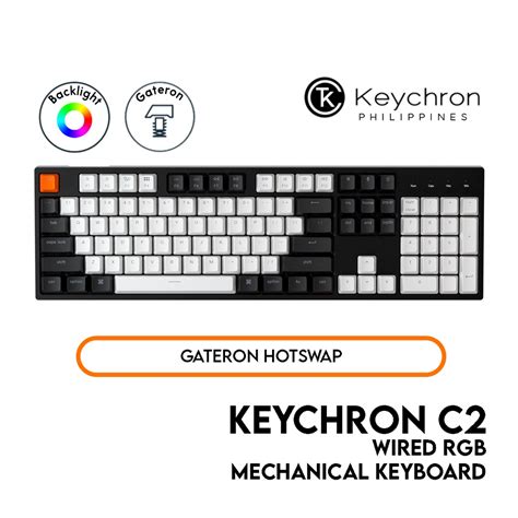 Keychron C2 Mechanical Keyboard Full Size Layout Wired RGB Gateron