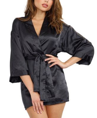 Dreamgirl Satin Robe Chemise Nightgown Pc Lingerie Set Macy S