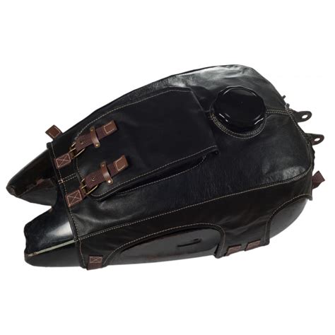 Fuel Tank Cover Black Leather