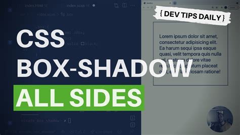 Devtips Daily How To Add Css Box Shadow On All Sides Of An Element