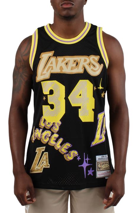 MITCHELL AND NESS Los Angeles Lakers Jersey TFSM5885-LAL96SONBLCK - Shiekh