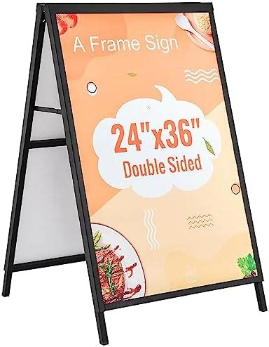 Vevor A Frame Sidewalk Sign X Inch Heavy Duty Slide In Signboard