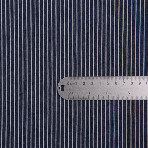 Denim Stripe Dark Blue Bloomsbury Square Dressmaking Fabric