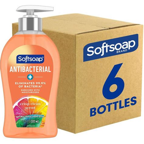 Softsoap Antibacterial Soap Pump Crisp Clean Scentfor 113 Fl Oz 3327 Ml Pump Bottle