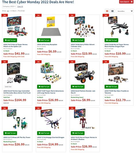 Entertainment Earth USA LEGO Cyber Monday 2022 Sales Up To 57 Off