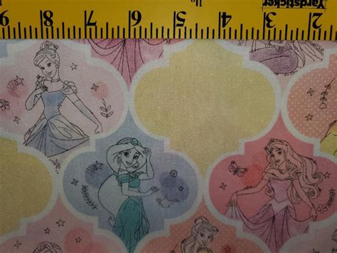 Disney Pretty Princess Patch Fabric For Quilting Girls Etsy