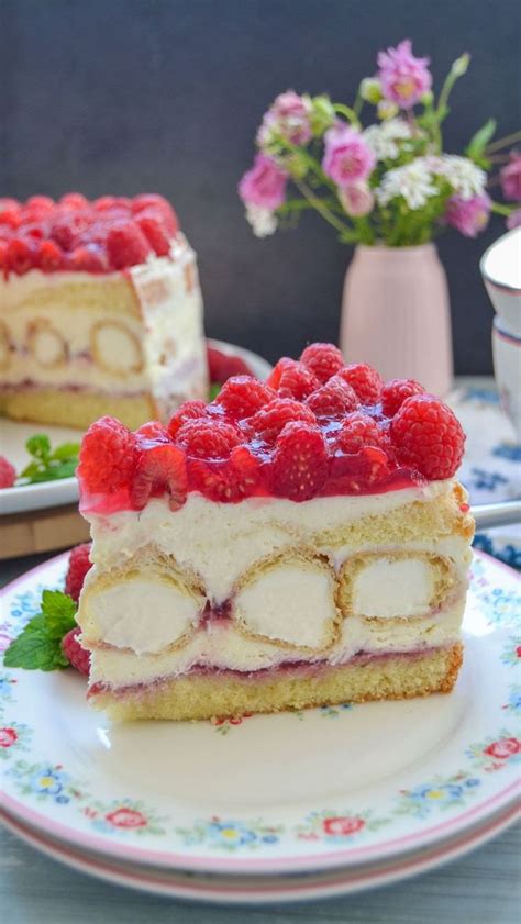 Einfache Windbeuteltorte Mit Himbeeren Kuchen Und Torten Kuchen Und