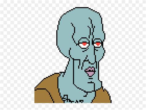 Squidward Painting Pixel Art