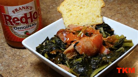 Southern Style Collard Greens With Smoked Turkey Wings Cooking With