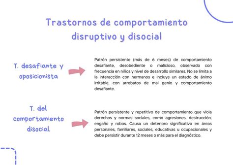 Trastornos De Comportamiento Disruptivo Y Disocial Cie Nayeli