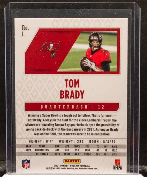 Mavin Tom Brady 2021 Panini Phoenix 1 Fire Burst