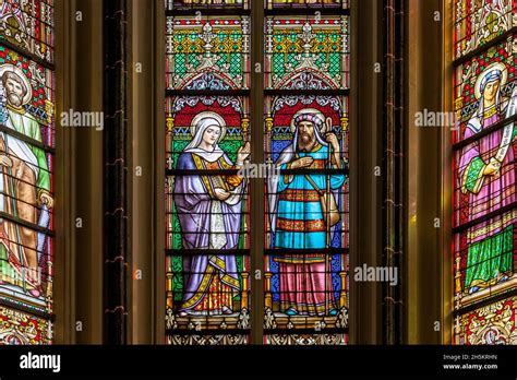 Stained Glass Window In St Johns Cathedral Den Bosch S Hertogenbosch North Brabant