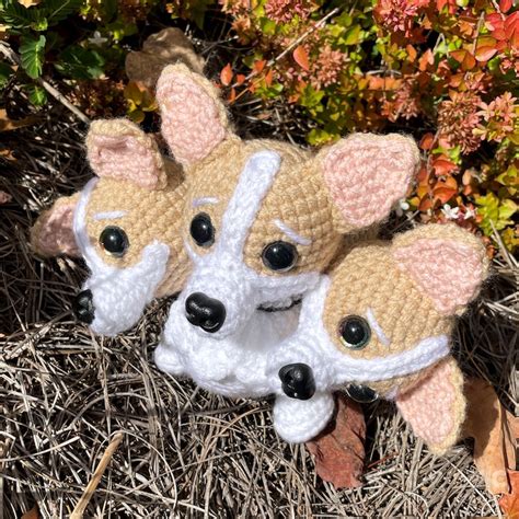 Corgi Dog Amigurumi Crochet Pattern Crowley The Cerberus Etsy