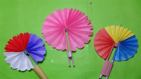 How To Make A Paper Fan At Homepaper Hand Fan Making Instructions Step